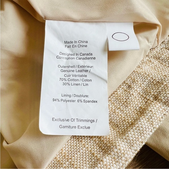 DANIER Italian Leather Moto Biker Coat Beige Tan Size XS - Picture 7 of 8